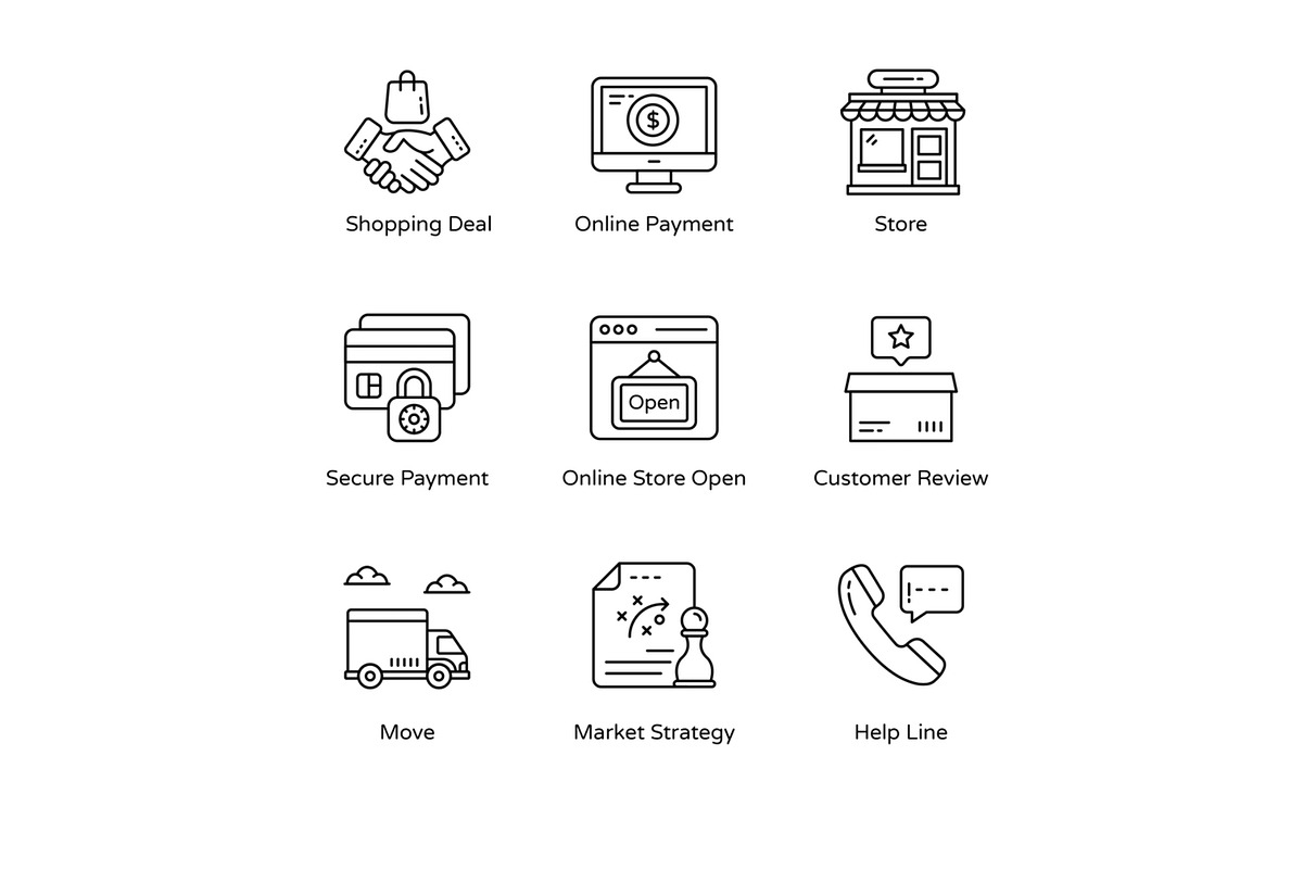 40 high quality Premium line icons, an Outline Icon by soglamun (Photo 2 of 4)