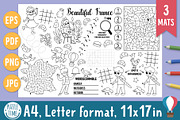Beautiful France coloring playmats, an Education Illustration by Lexi Claus (Thumbnail 1 of 6)