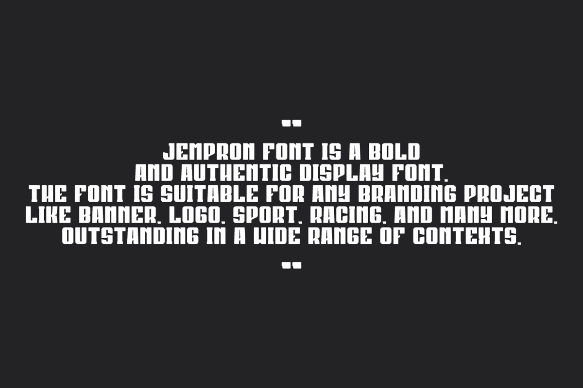 Jempron Font Bundle, a Sans Serif Font by QR Design Studio (Photo 5 of 12)