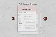 Resume Template 4 Page - Pink, a Resume Template by Aprilea (Thumbnail 1 of 6)