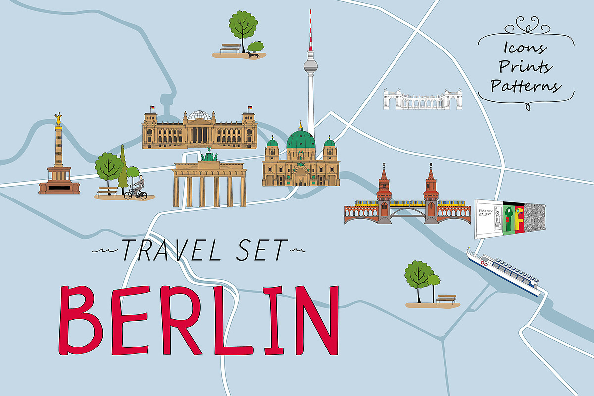 Travel set - Berlin, an Object Graphic by Alina Tsesarskaya (Photo 1 of 5)