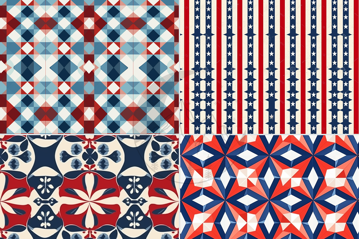 Americana Stars and Stripes Pattern, a Pattern Graphic by Paper & Pattern Studio (Photo 7 of 9)