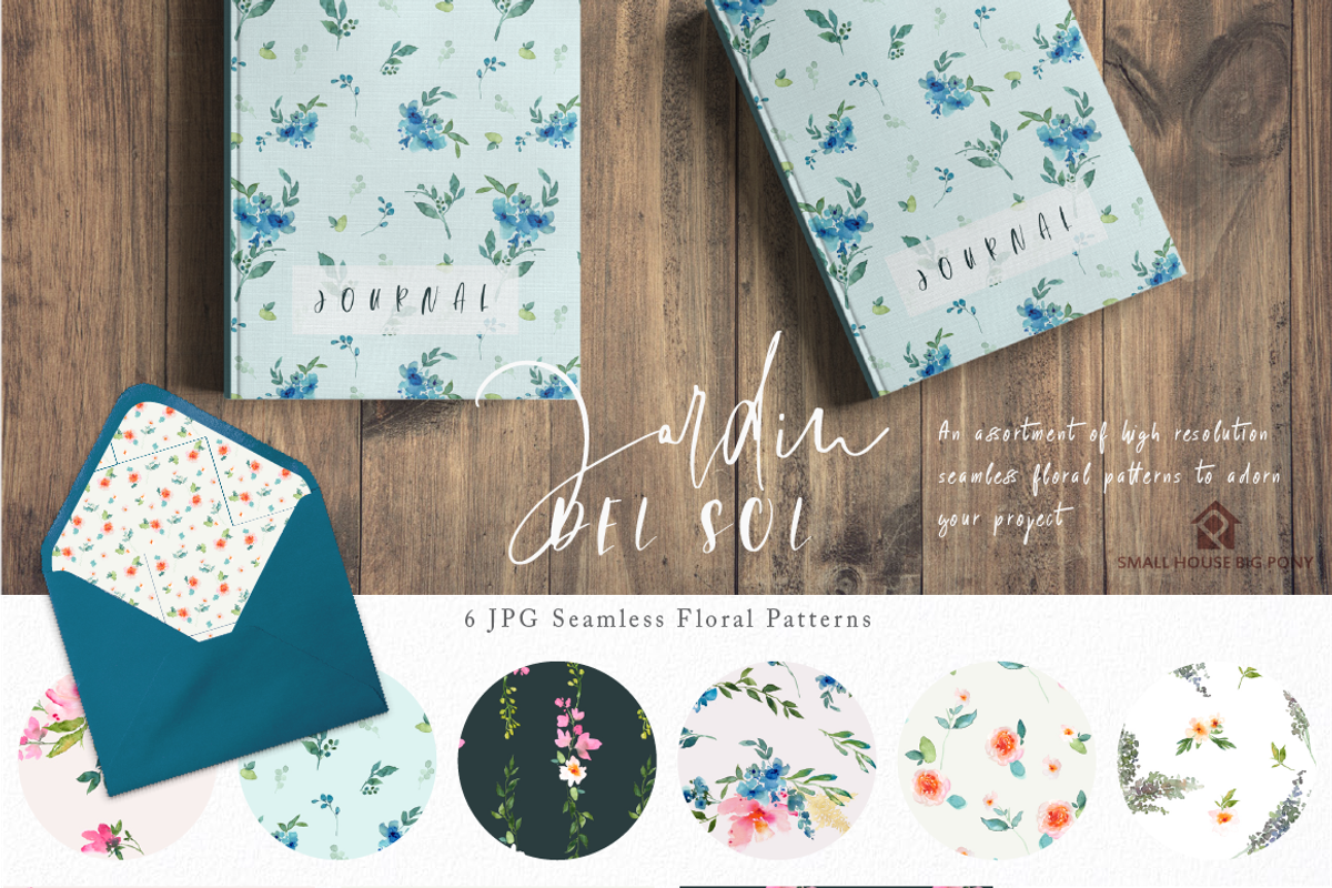 Jardin Del Sol - Watercolor Floral S, an Illustration by SmallHouseBigPony (Photo 5 of 13)