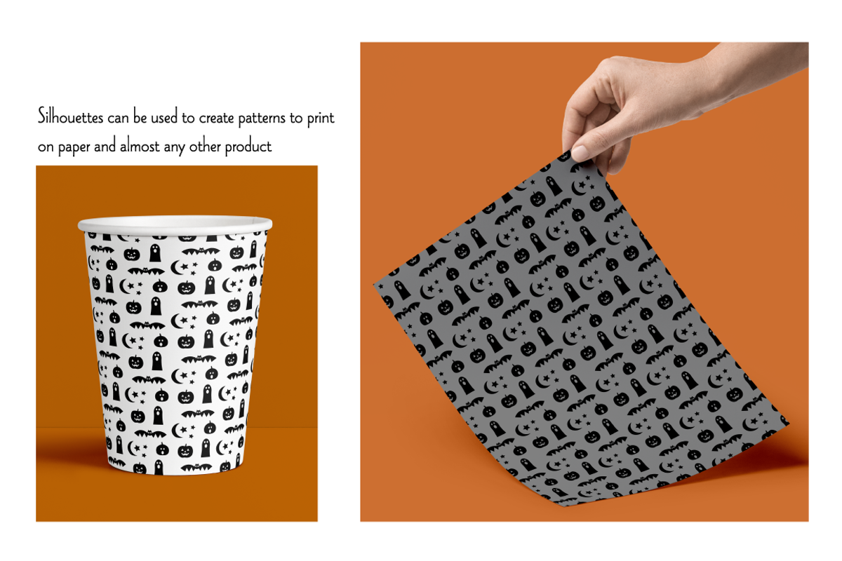 Halloween Silhouettes Clipart, a Decorative Illustration by Melissa Held Designs (Photo 2 of 4)