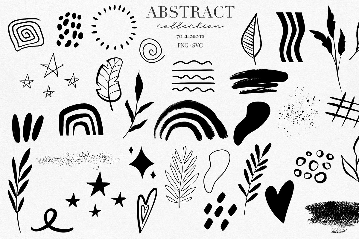 Abstract collection SVG PNG clipart, an Illustration by LuiDesignStudio (Photo 2 of 5)