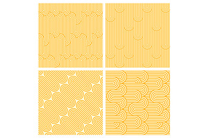 Yellow ramen pattern, pasta, a Food Illustration by Vector Tradition