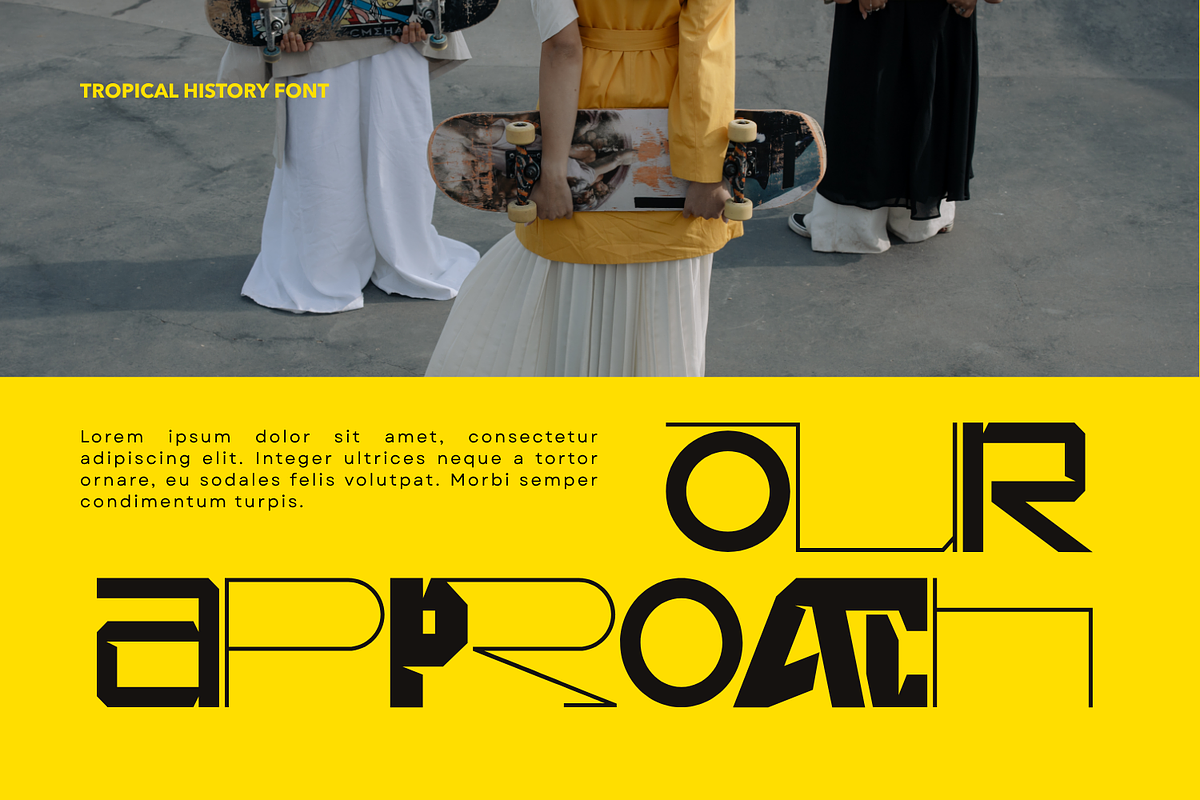 Tropical History - Futuristic Font, a Sans Serif Font by 177Studio (Photo 4 of 8)
