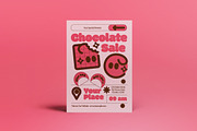 Pink Flat Chocolate Promo Flyer, a Flyer Template by graphicook (Thumbnail 2 of 4)