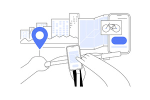 Urban navigation app isolated, a Person Illustration by Visual Generation