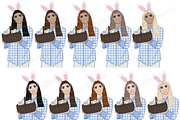 Easter Bright Girls PNG Clipart, a Person Illustration by GlamArtZhanna (Thumbnail 5 of 5)