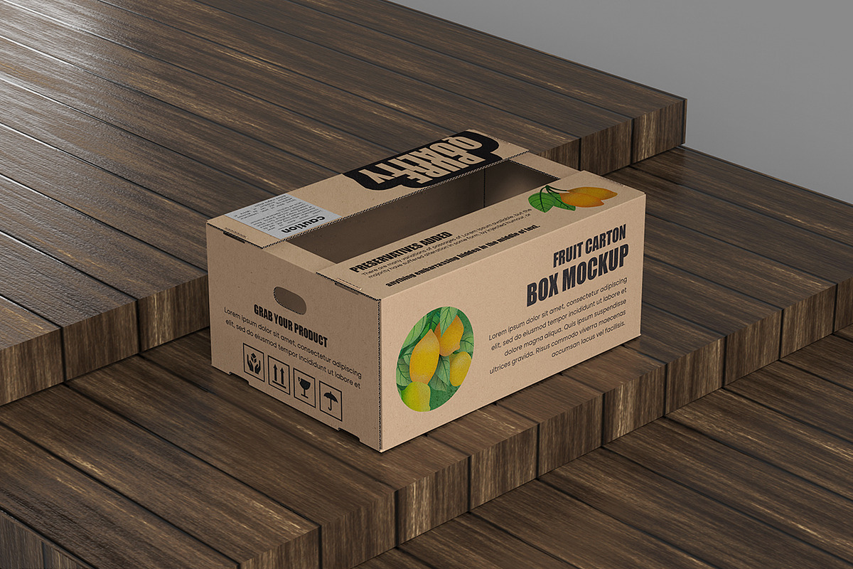 Fresh Fruit Carton Mockup, a Packaging Mockup by Ram Studio LLC (Photo 9 of 16)