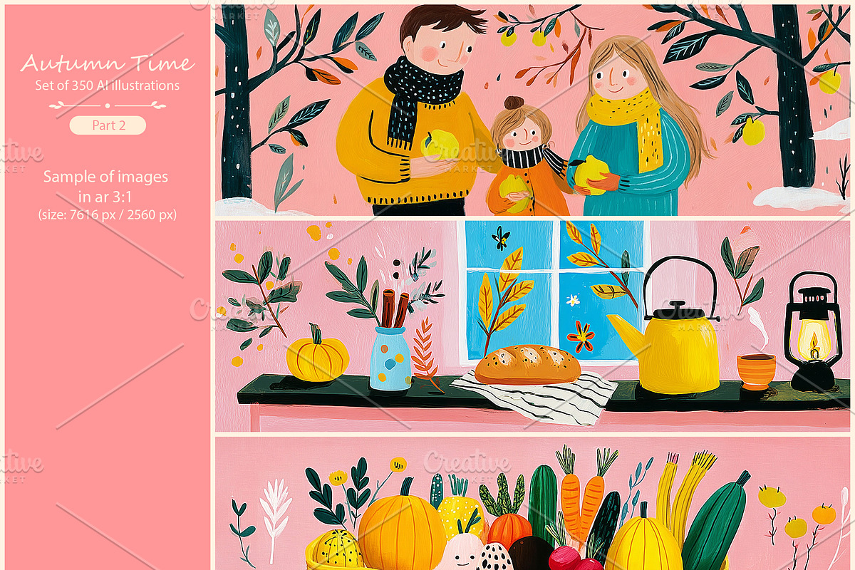 Autumn Time 1 - 199 AI illustrations, a Seasonal Illustration by Pundateam (Photo 7 of 7)