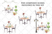 Champagne Brunch - Romantic Cafe, a Food Illustration by Graphic Blue Bird (Thumbnail 4 of 7)
