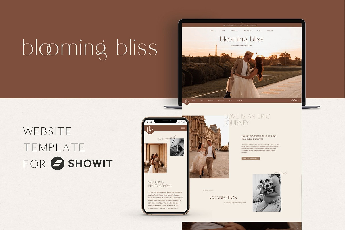 Minimal Boho Showit Template, a Websites & App Template by Wonderlik Webdesign (Photo 1 of 8)