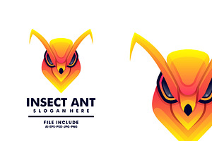 Insect Ant Colorful Logo