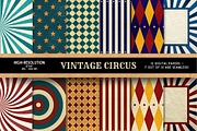 Vintage Circus Digital Paper, a Pattern Graphic by Chromolume Studio (Thumbnail 1 of 23)