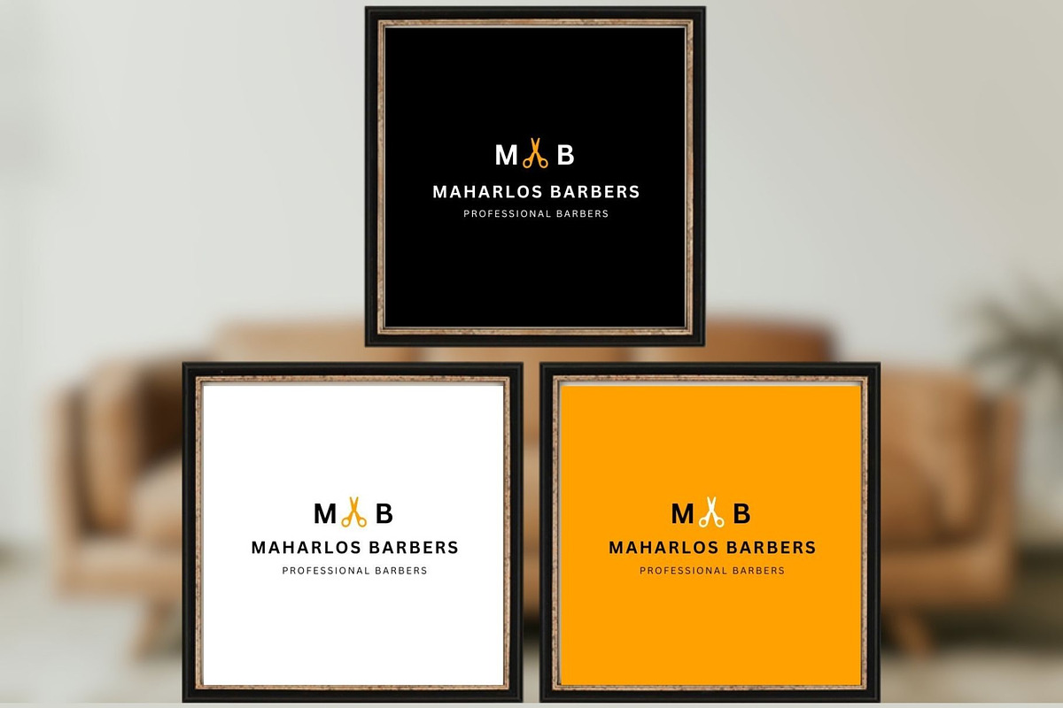 Barber Shop Brand Logo Template, a Branding & Logo Template by Mishek Munene (Photo 2 of 9)