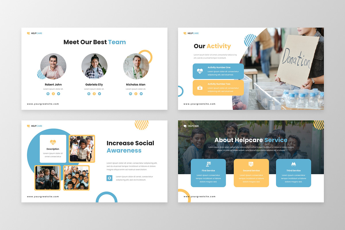 Helpcare - Charity PowerPoint, a Presentation Template by MtvtdArt (Photo 4 of 6)