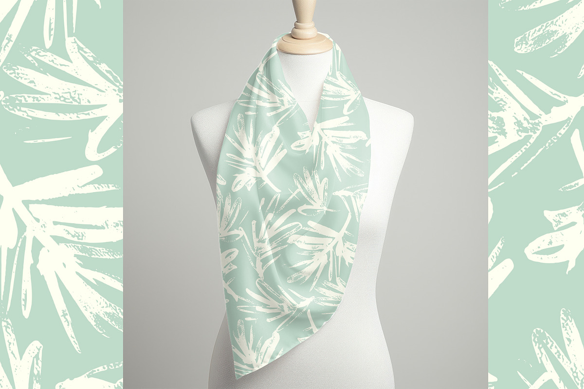 Summer Painted Palm Leaves, a Wallpaper Graphic by MalyskaStudio (Photo 11 of 15)