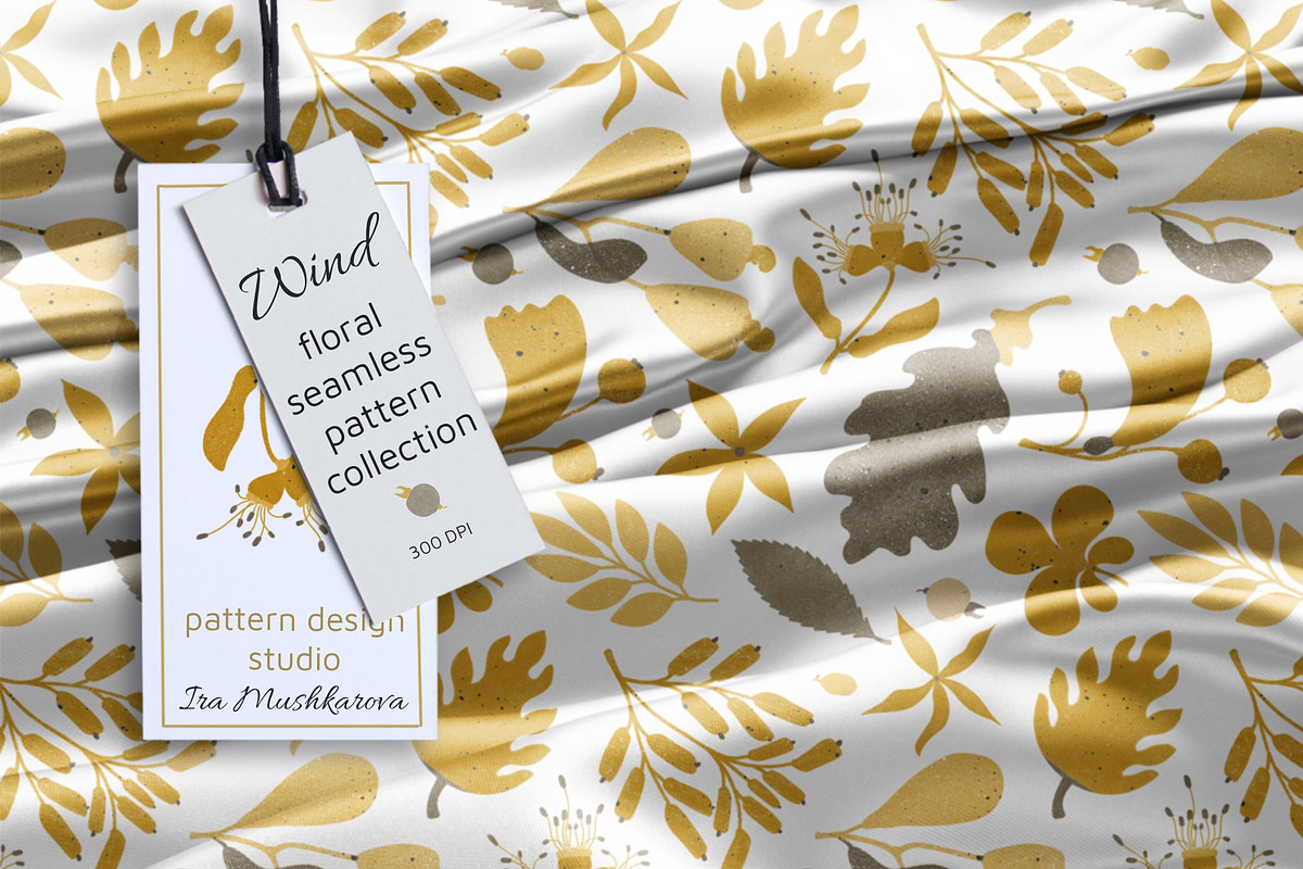 Wind. Botanical seamless pattern, a Pattern Graphic by Marta & Livonka (Photo 1 of 10)