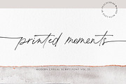 printed moments//modern casual font, a Script Font by PeachCreme (Thumbnail 1 of 20)