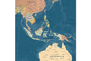 Vector World Map - Large&Detailed, a Decorative Illustration by PorcuPen Works (Thumbnail 5 of 7)