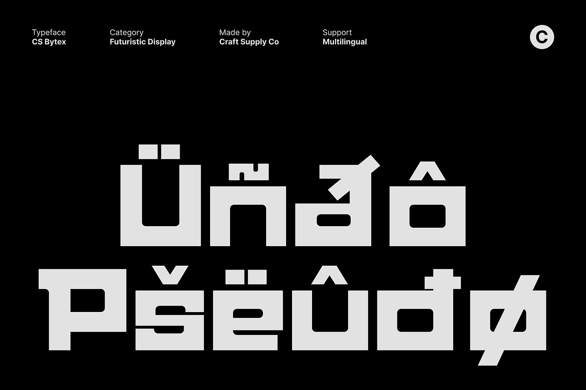 CS Bytex – Futuristic Font, a Sans Serif Font by Craft Supply Co. (Photo 6 of 8)