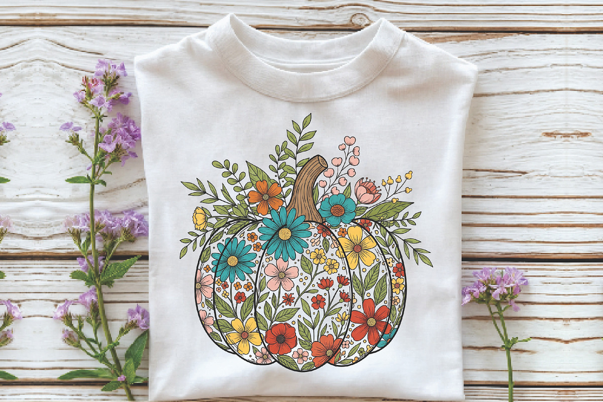 Floral Pumpkin Png Boho Fall Pumpkin, an Illustration by Libby Wishes (Photo 4 of 5)