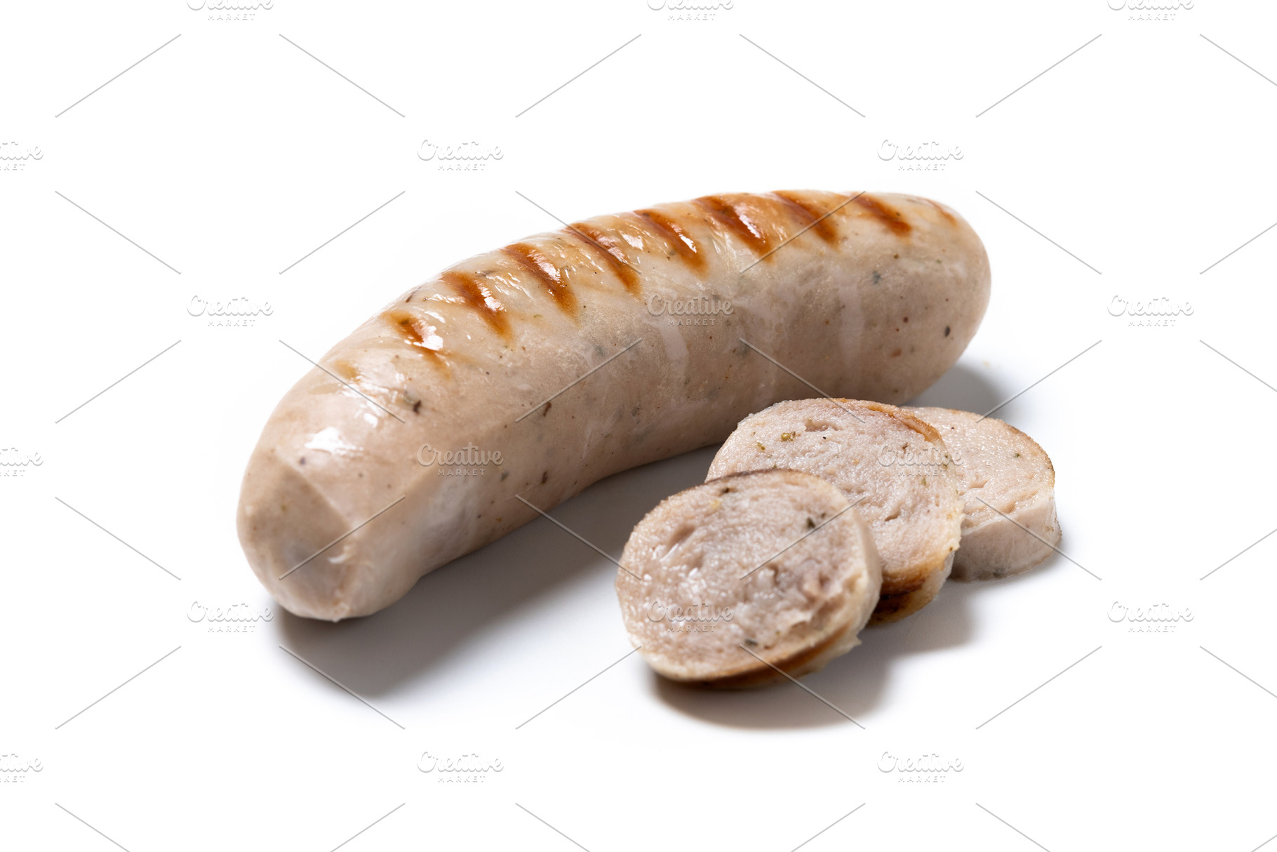 Grilled German bratwurst sausages, a Food & Drink Photo by etorres69