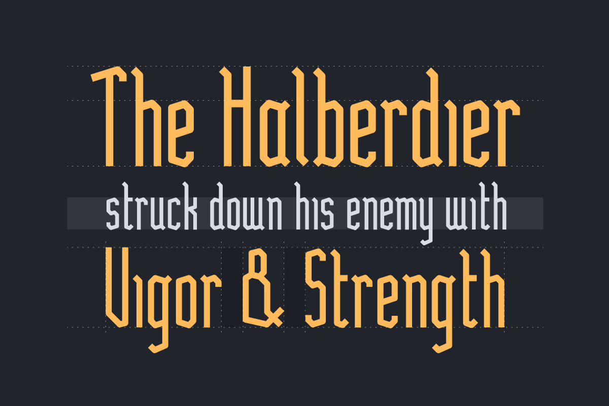 Halberd Display Font preview 2