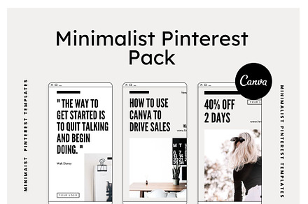 Minimalist Pinterest Canva Template
