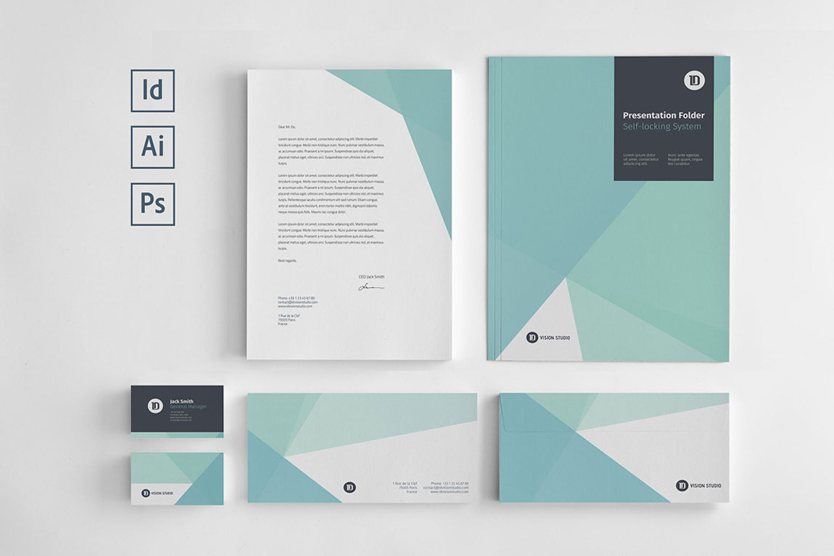Stationery Corporate Identity 005, a Stationery Template by ID Vision Studio (Photo 1 of 6)