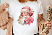 Pink Christmas Santa claus clipart, a Seasonal Illustration by CreationArt (Thumbnail 6 of 7)