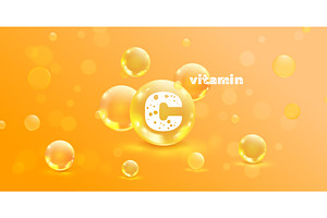 Vitamin c molecule. Realistic, a Food Illustration by Stock-Smart-Start