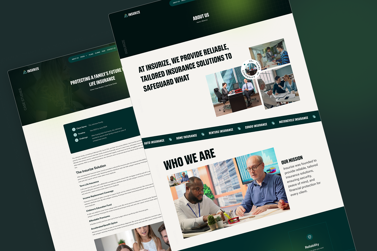 Insurize, Insurance Website Template preview 4