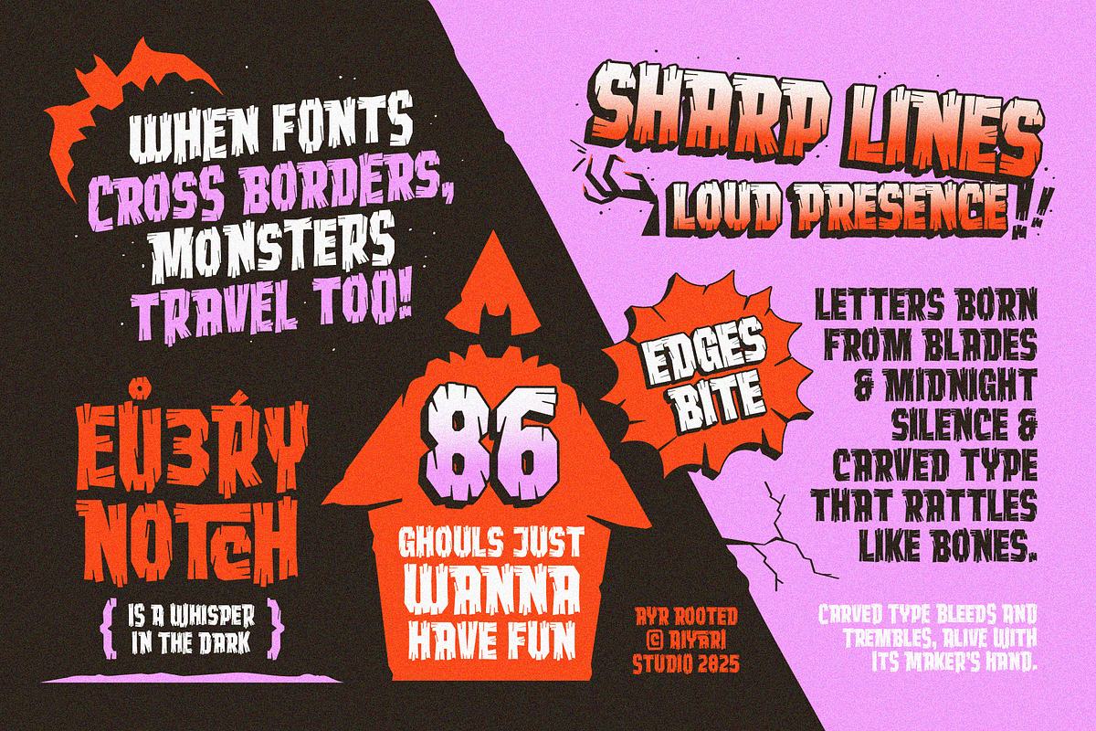 Rooted Display Typeface, a Sans Serif Font by Aiyari (Photo 12 of 12)