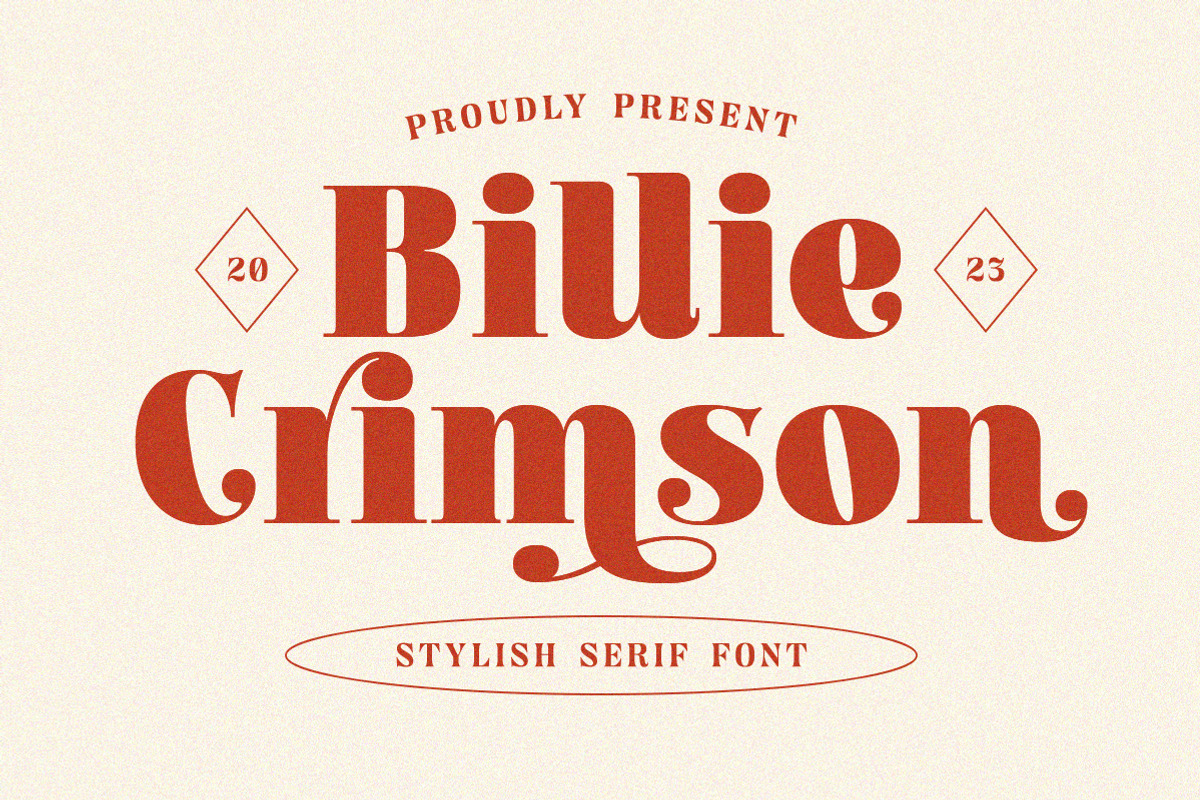 Billie Crimson - Stylish Serif Font, a Serif Font by Letterhend Studio (Photo 1 of 11)