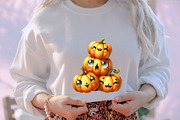 Quirky Cute Halloween Clipart Bundle, an Illustration by designcity5 (Thumbnail 5 of 5)