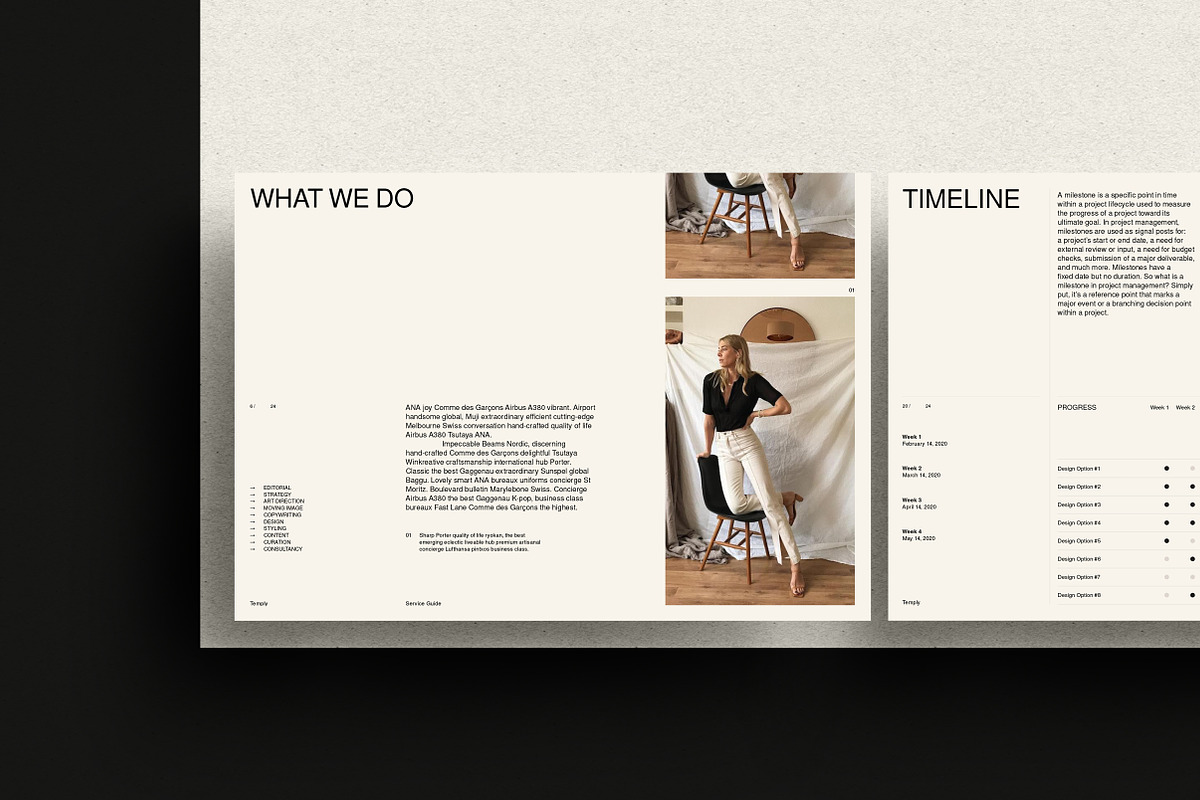 Neue Services Guide, a Brochure Template by T E M P L Y
