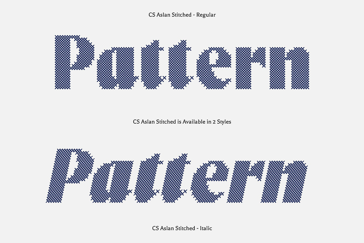 CS Aslan Stitched, a Sans Serif Font by Craft Supply Co. (Photo 3 of 8)