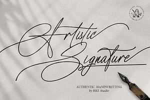 Artistic Signature, a Script Font by HKL Studio