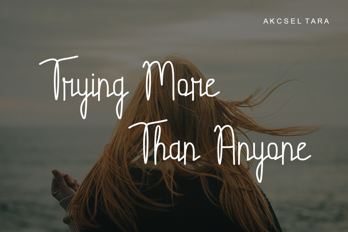 Naminator Bugarey - Monoline Font, a Script Font by Akcsel Tara (Photo 5 of 9)