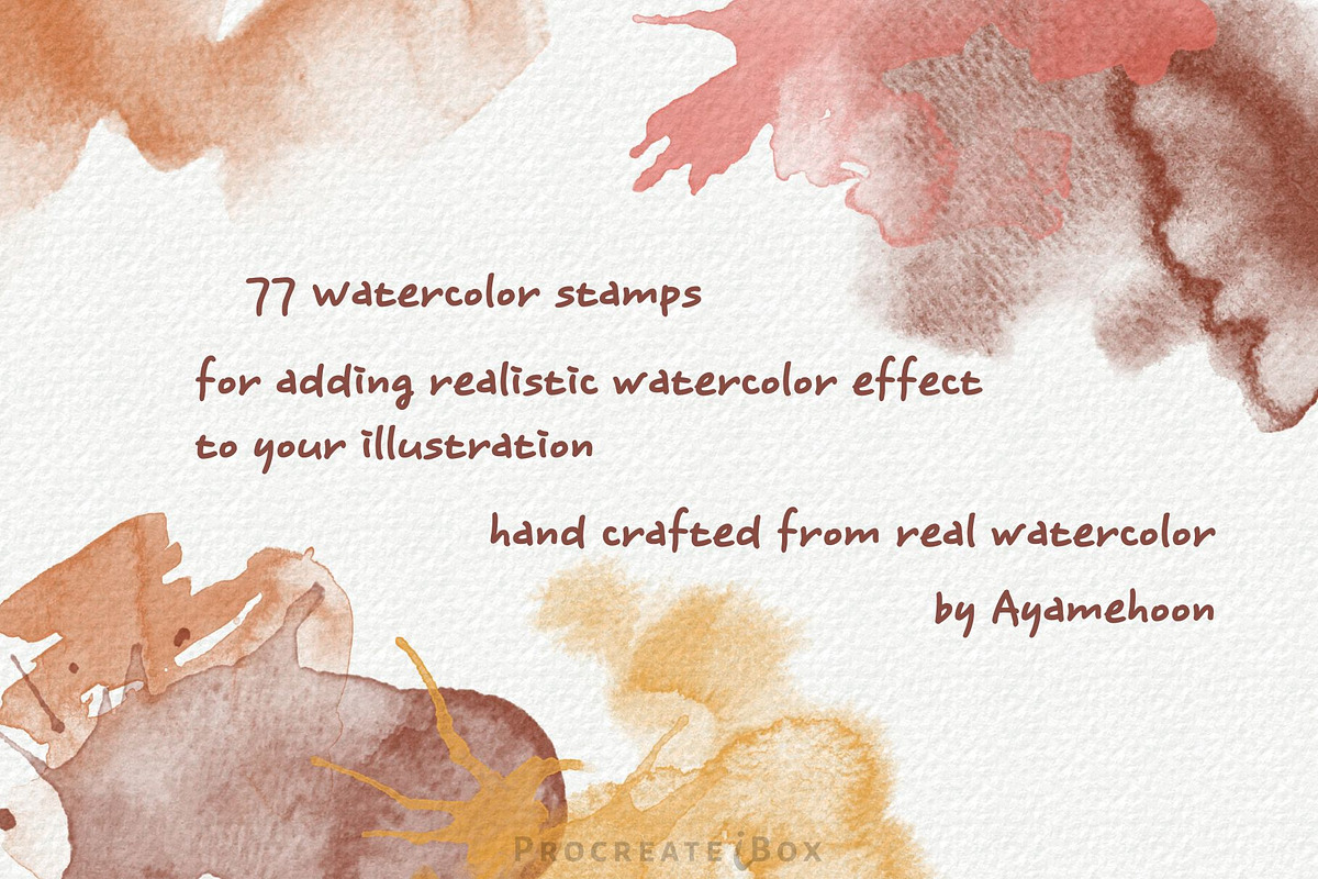 Procreate watercolor brush bundle, a Brush Add-On by ProcreateiBox (Photo 12 of 12)