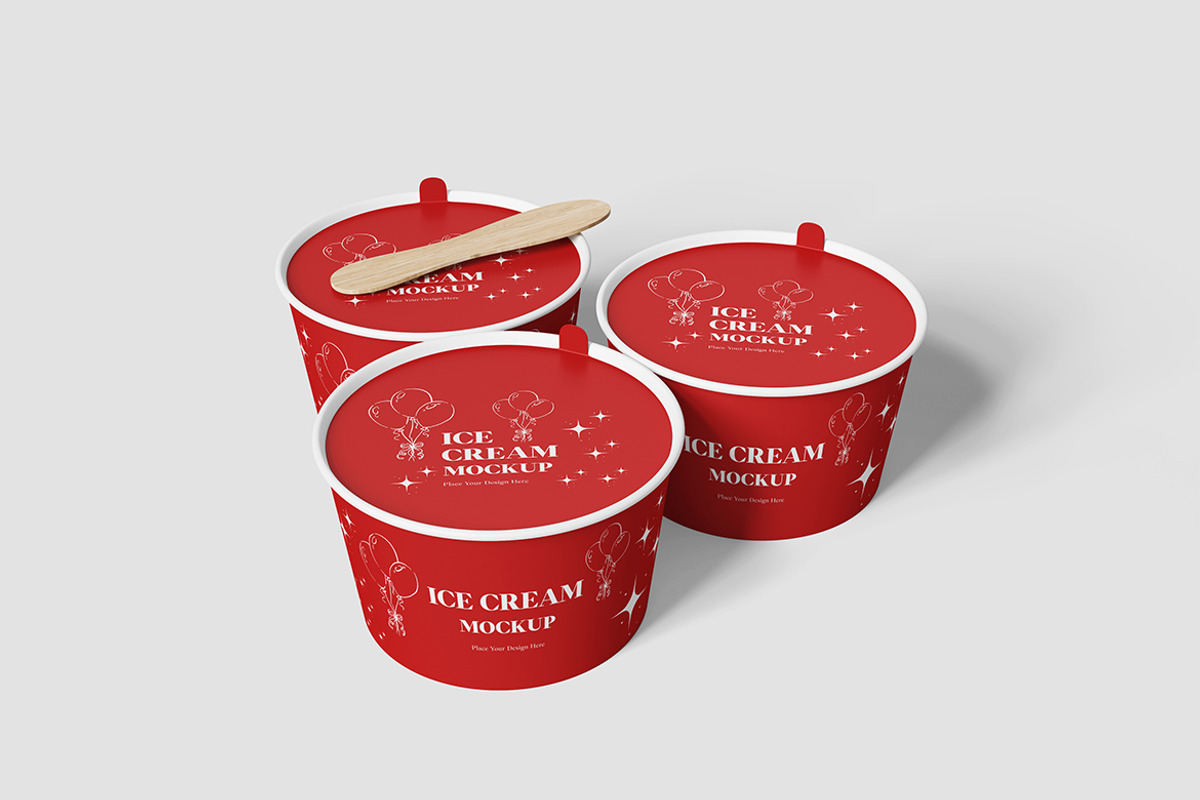 Ice Cream Cup Mockup For Branding, an Advertising Mockup by bimockup (Photo 6 of 6)
