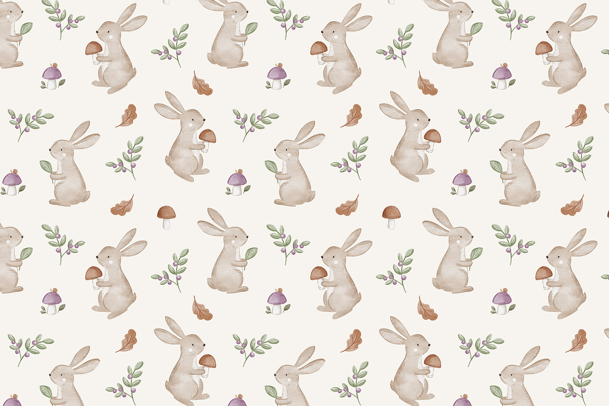 Pattern Little bunny, a Pattern Graphic by Olena Kuznietsova (Photo 3 of 3)