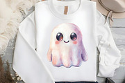 Watercolor Kawaii Halloween Clipart, an Illustration by DreamCafeArt (Thumbnail 6 of 7)