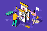Business Isometric Web Illustrations, a Templates & Theme by alexdndz (Thumbnail 12 of 21)