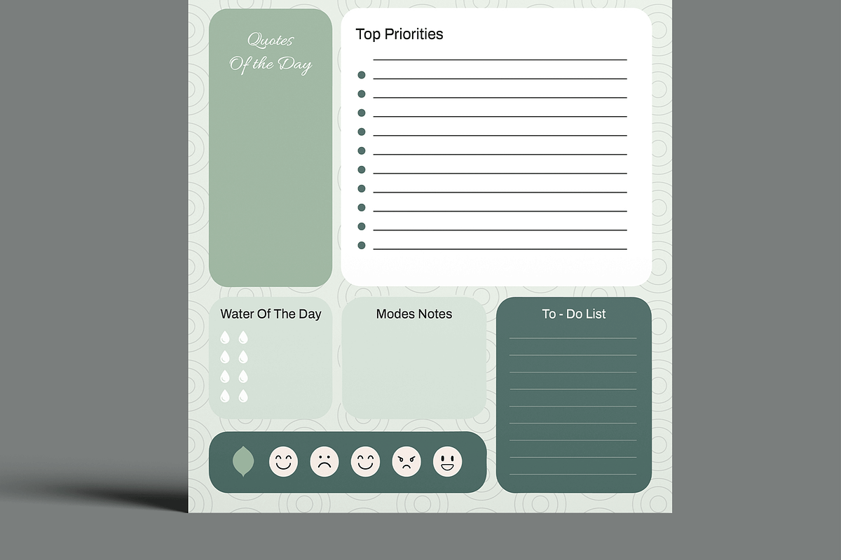 Daily Planner Template, a Stationery Template by MightyDesign (Photo 5 of 8)