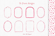 Watercolor Red Frames Borders, an Object Graphic by Solo Art Original (Thumbnail 3 of 14)