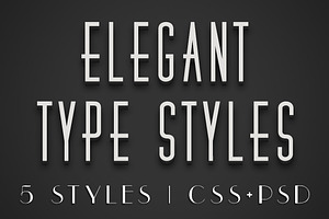 Elegant CSS Type Styles (+PSD)
